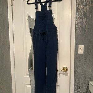 Z Supply Navy Blue Denim Jumpsuit